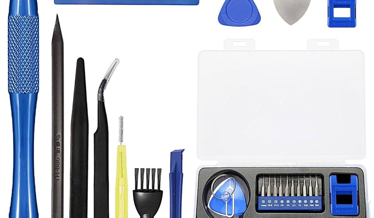 Screwdriver set for appliance repair on a workbench